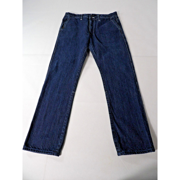 Sean John Jeans Mens Size 36 Dark Wash Straight Leg Y2K Hip Hop Vtg Stitched Bac - Picture 1 of 16